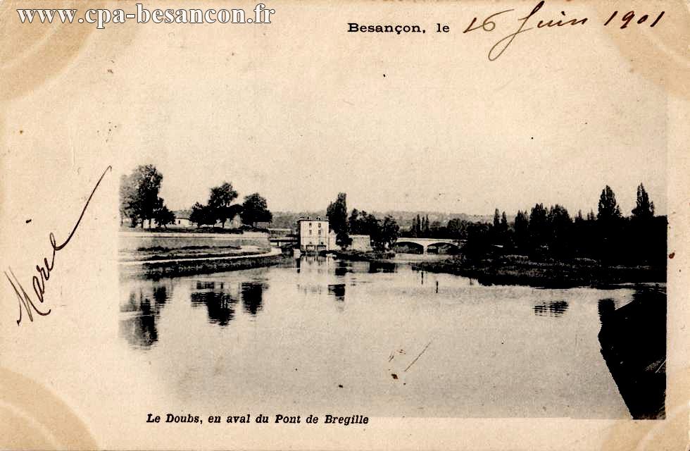 Besançon - Le Doubs, en aval du Pont de Bregille